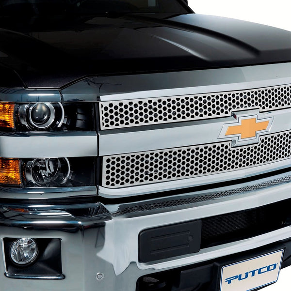Punch Stainless Steel Grilles-Chevrolet Silverado HD