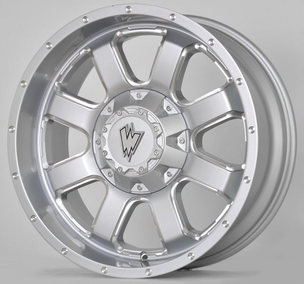 REBEL 20X9 MACHINE SILVER - 12 OFFSET 6X139.7 78.3CB
