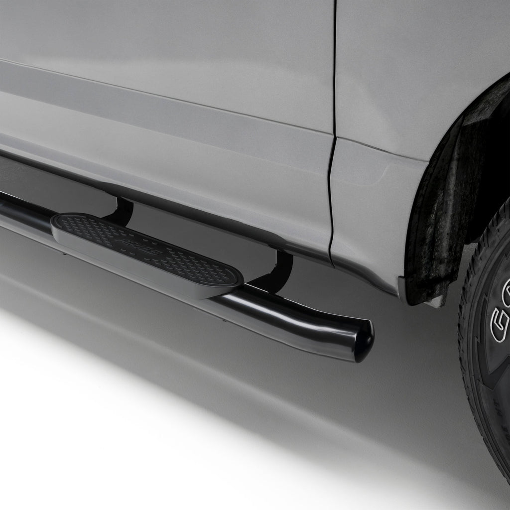 4" Black Steel Oval Side Bars, Select Ford F-150 S223016