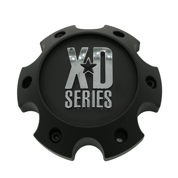 XD Series Center Cap, All Black With Chrome Logo, S057L120