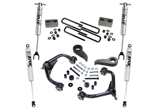 3" Lift Kit w/ FOX Shocks - 11-18 (19 Leg/Lim) Silv/Sierra 2500HD/3500HD