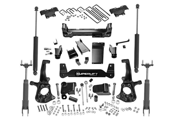 6" Lift Kit - 11-19 Silverado/Sierra 2500HD/3500HD 4WD - Knuckle Kit w/SL Shocks
