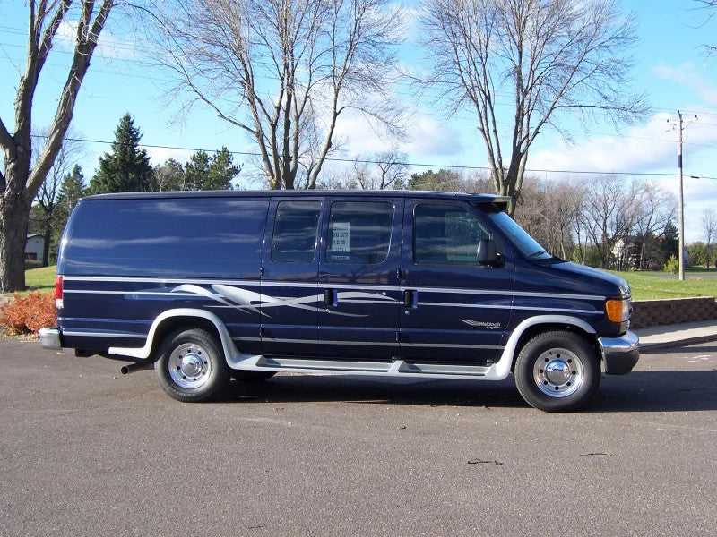 FULL LENGTH FLARE BOARDS FOR FORD E SERIES VANS FIBERGLASS E150 E250 E350 CONVERSION VAN