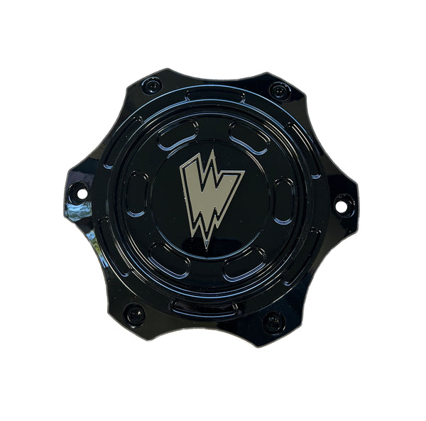 WALDOCH CENTER CAP 6 LUG, 7'' DIAMETER, BLACK, CAP5531-6180-B(W)
