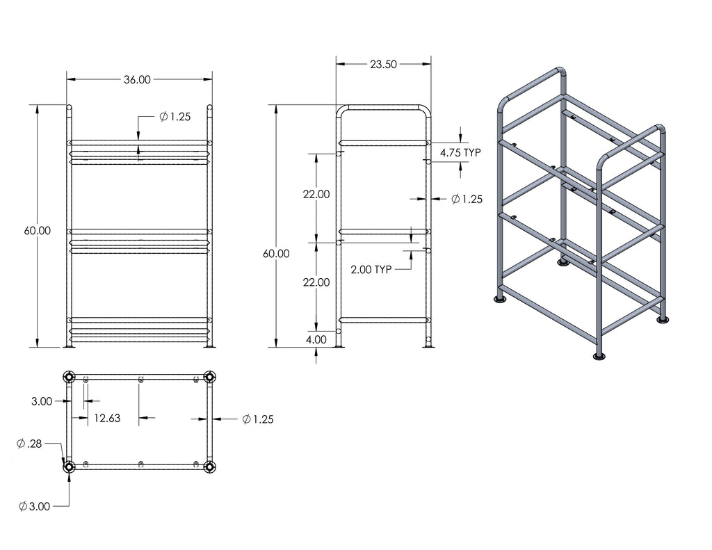 LUGGAGE STORAGE SS FRAME