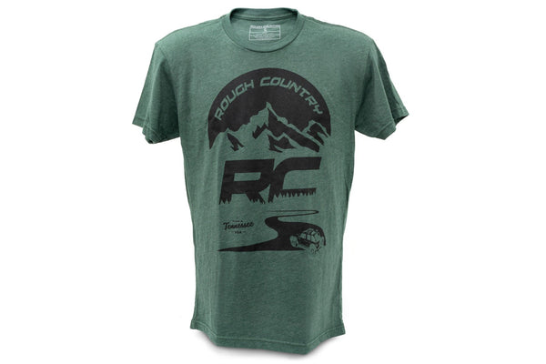 Rough Country T-Shirt | RC Mountains | Forest Green | MD