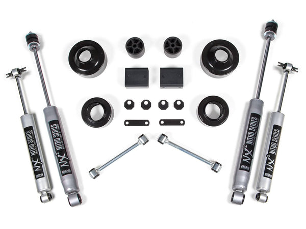 BDS Suspension 2" Coil Spacer Lift Kit 2007-2011 Jeep Wrangler JK 2 Door 1401H