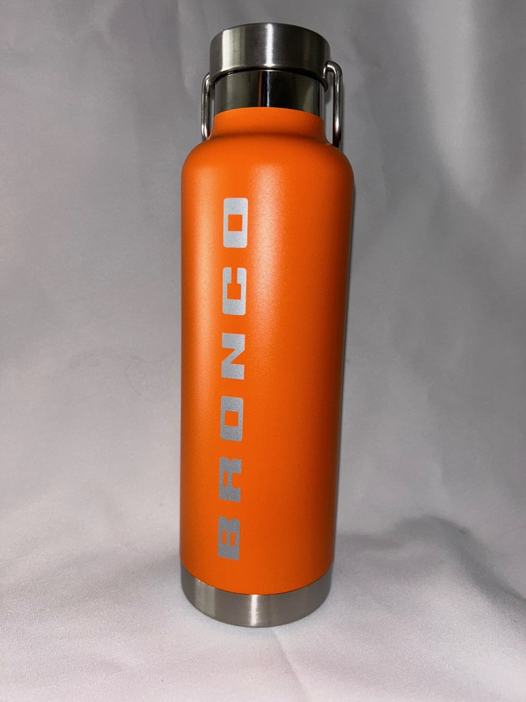 ORANGE BRONCO 24 OZ STAIN-LESS STEEL WATER BOTTLE