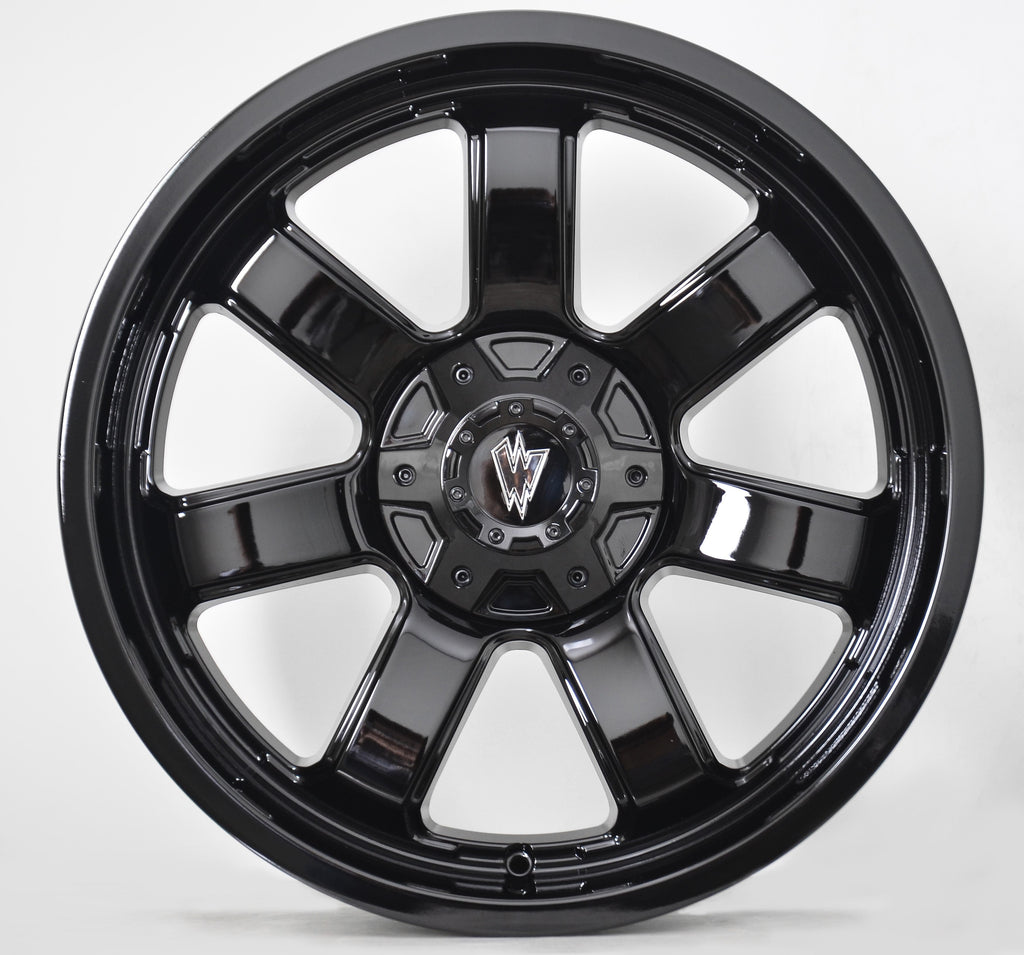 REBEL 20X9 ALL BLACK GLOSSY - 0  OFFSET 6X135 87.3CB