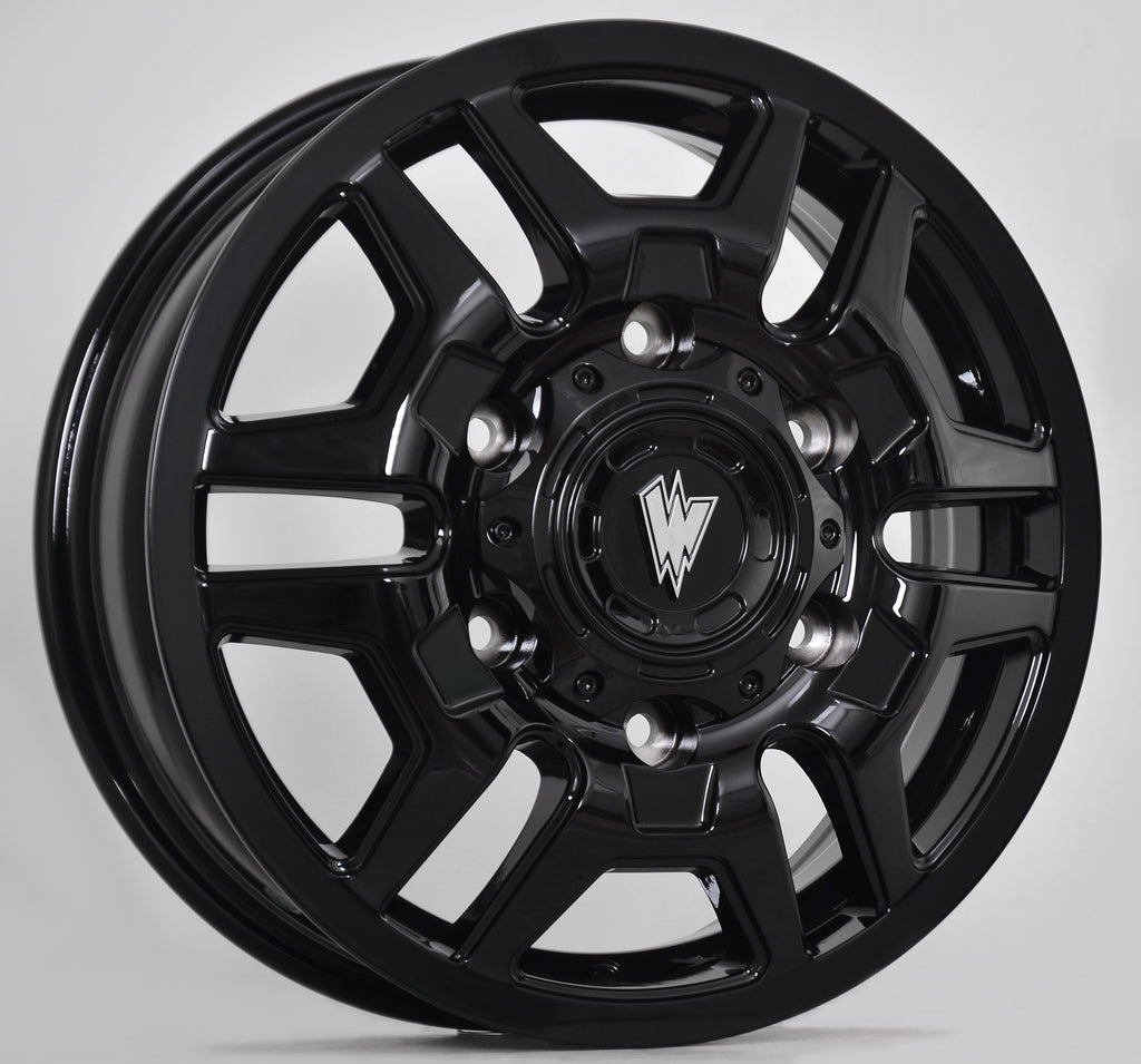 BLAZE 17X6 ALL BLACK GLOSSY - 80  OFFSET 6X180  138.8CB
