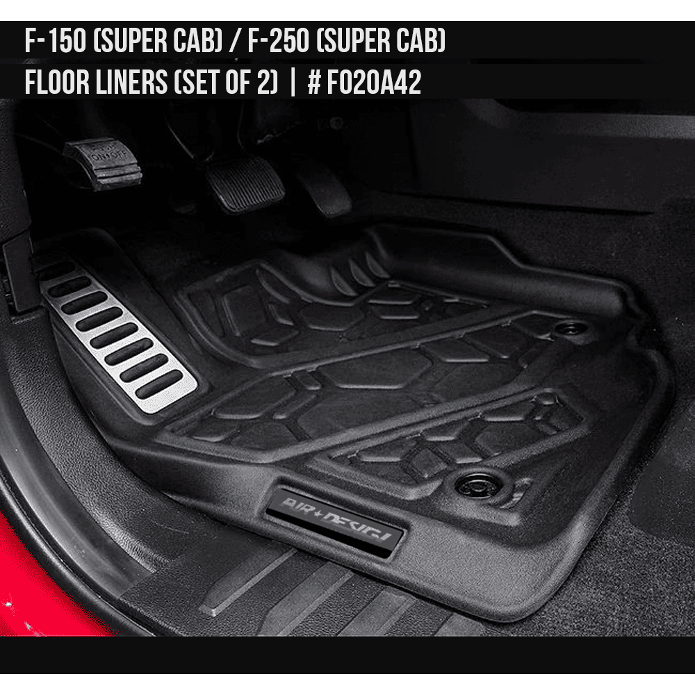 2015-2020 Ford F-150 Floor Liner Set (Front Row)  Soft Touch Texture  Black