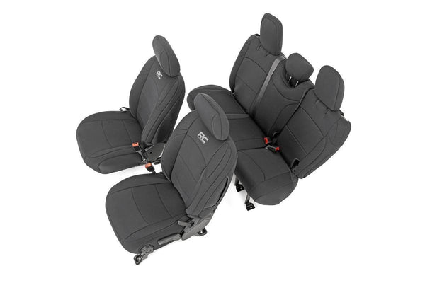 Seat Covers | Front and Rear w/ Armrest | Jeep Wrangler Unlimited 4WD (18-25)