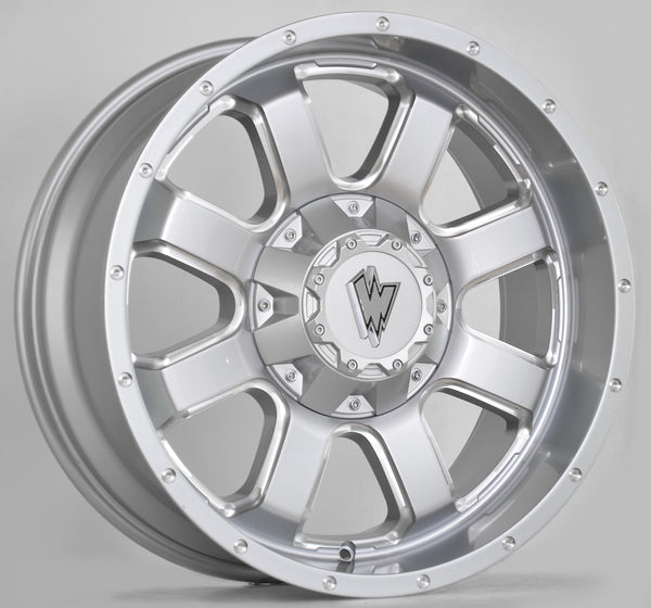 REBEL 20X9 MACHINE SILVER - 12 OFFSET 8X170 125.5CB