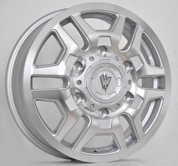 BLAZE 17X6 MACHINE SILVER - 80  OFFSET 6X180  138.8CB