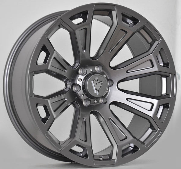RAVEN 22X10 GREY STONE - 24 OFFSET 8X180 124.3CB