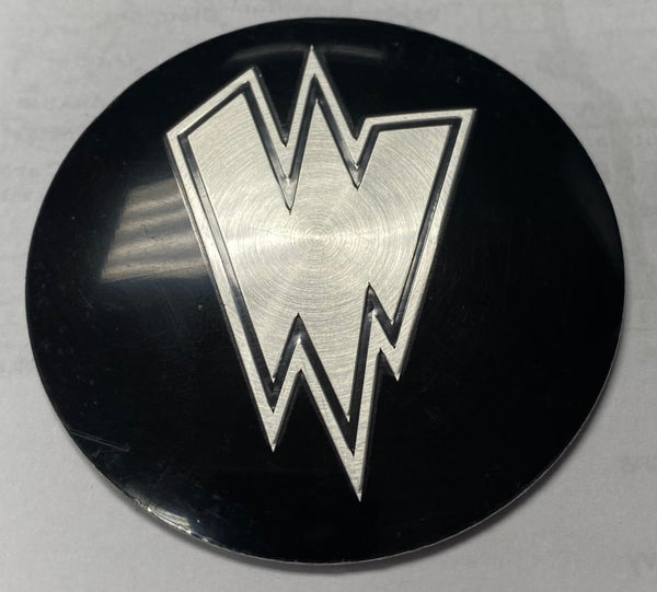 WALDOCH CENTER CAP MODEL 885 BLACK DOMED DECAL ONLY