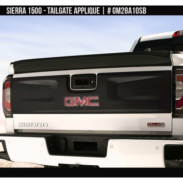 2016-2018 GMC Sierra 1500 Tailgate Appliqué  Painted  Satin Black Install Ready