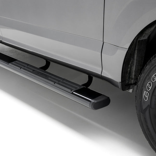 6" x 91" Black Aluminum Oval Side Bars, Select Ford F-Series