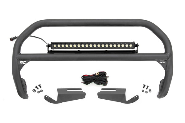 Nudge Bar | 20 Inch Black Single Row LED | OE Modular Steel | | Ford Bronco (21-25)