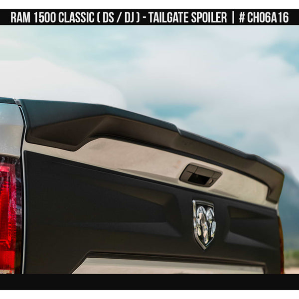 2010-2023 Dodge RAM Classic 1500 Tailgate Spoiler  Painted  Satin Black Install Ready