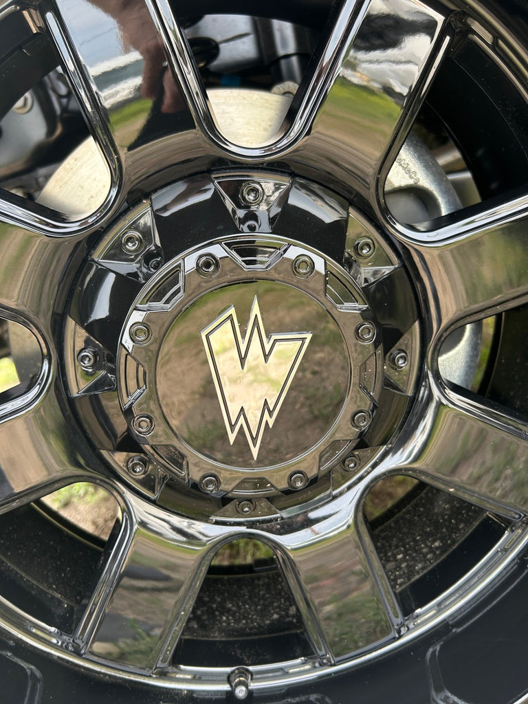 Waldoch Center Cap For 8 Lug Wheels, 8.5'' Inch Diameter - Black, CAP5533-8180-B(W)