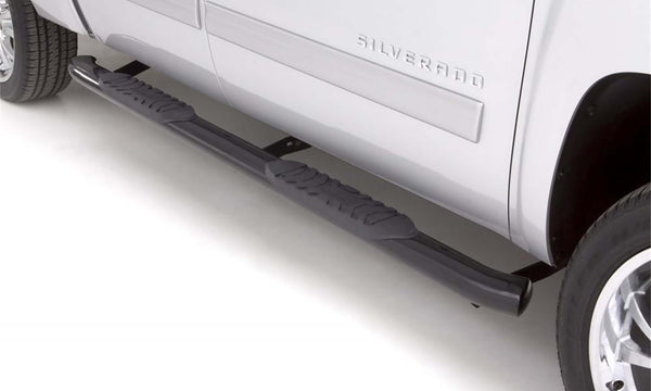 5 In Curved Oval Nerf Bars Stainless Steel Black