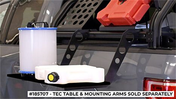 Venture TEC Rack Accessories-TEC Table with Mounting Arms - No drill (Qty 1 Table: 24" x12" x.02", Qty 2 Arms 24"x 14" x1")