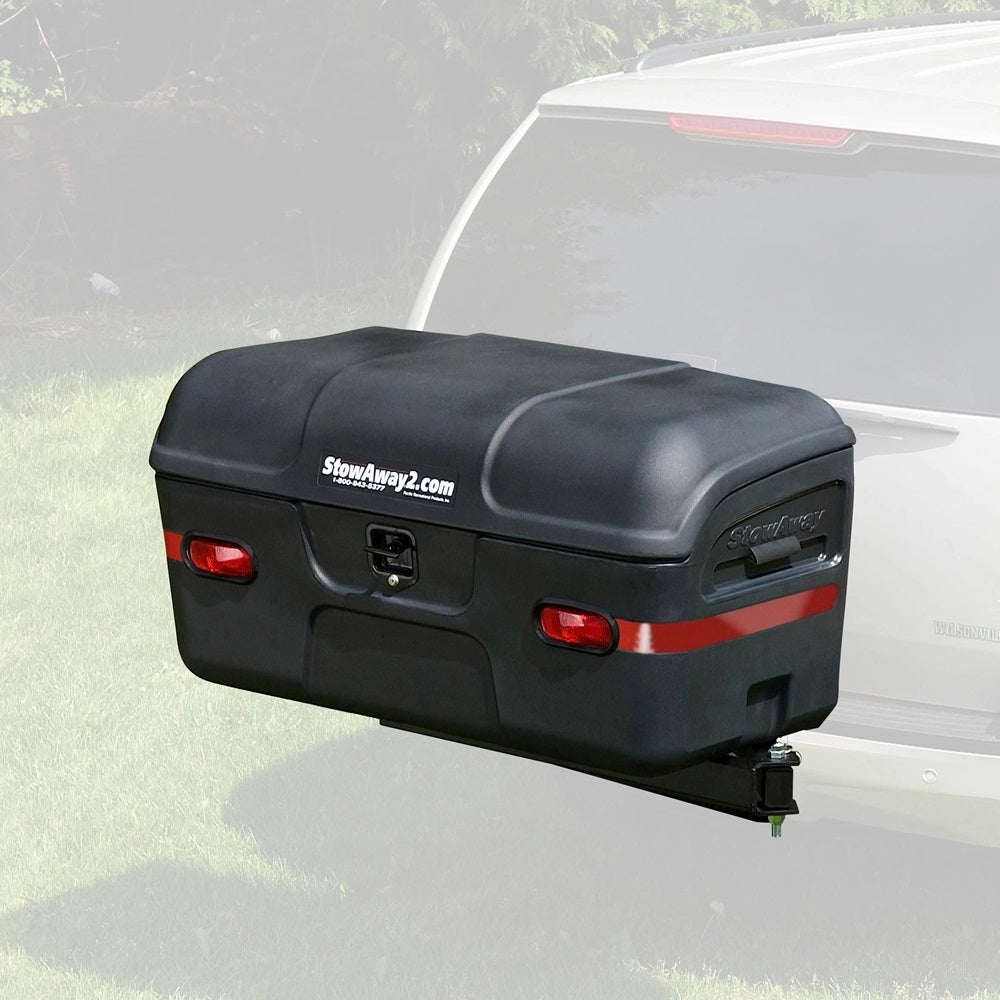 STOWAWAY MAX LOW RISE HITCH CARGO BOX (BLACK) ST 024.3 TRAVEL 2" HITCH FIT FORD TRANSIT & RAM PROMASTER