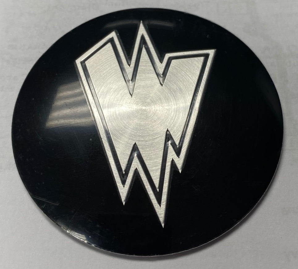 Waldoch Center Cap Logo "W" metal with sticky backing