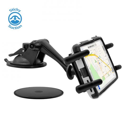 ARKON Mounts Slim-Grip Ultra Sticky Suction Windshield or Dash Phone Car Mount for iPhone, Galaxy Tablets